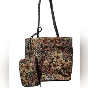 Vintage Tapestry carpet handbag and Coin Purse